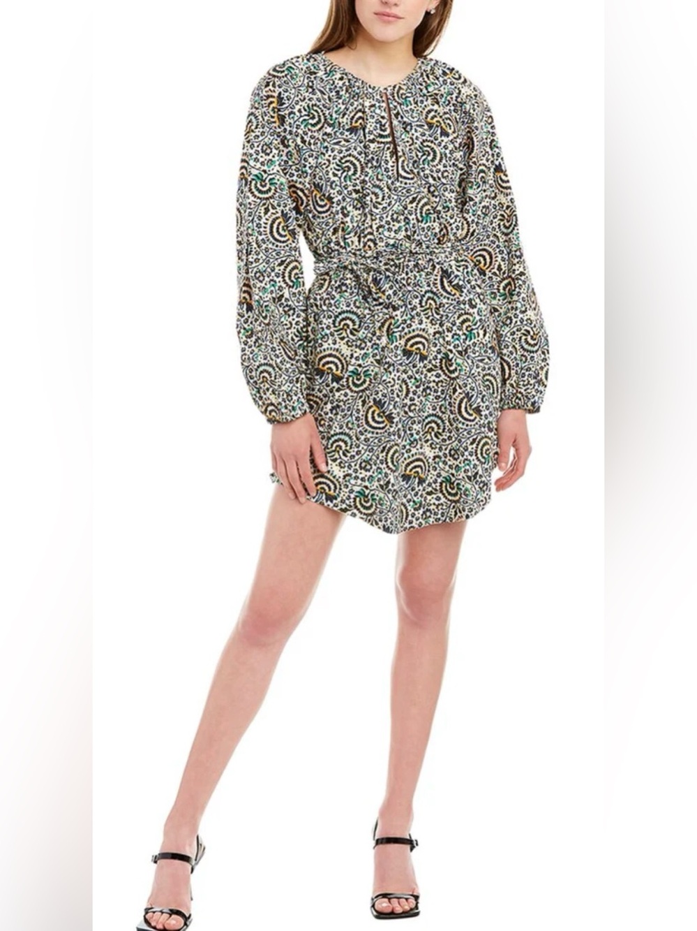 A.L.C. Adelaide Floral Print Mini Dress Size 6 Belted Cotton Poplin